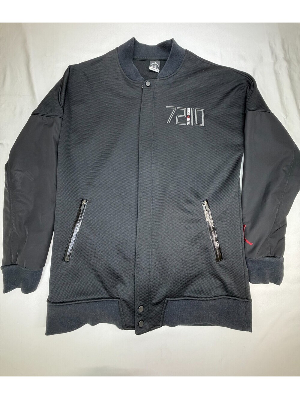 Air Jordan Men's Track Jacket Therma Fit 72-10 PolyesterLong Sleeve Size L Black